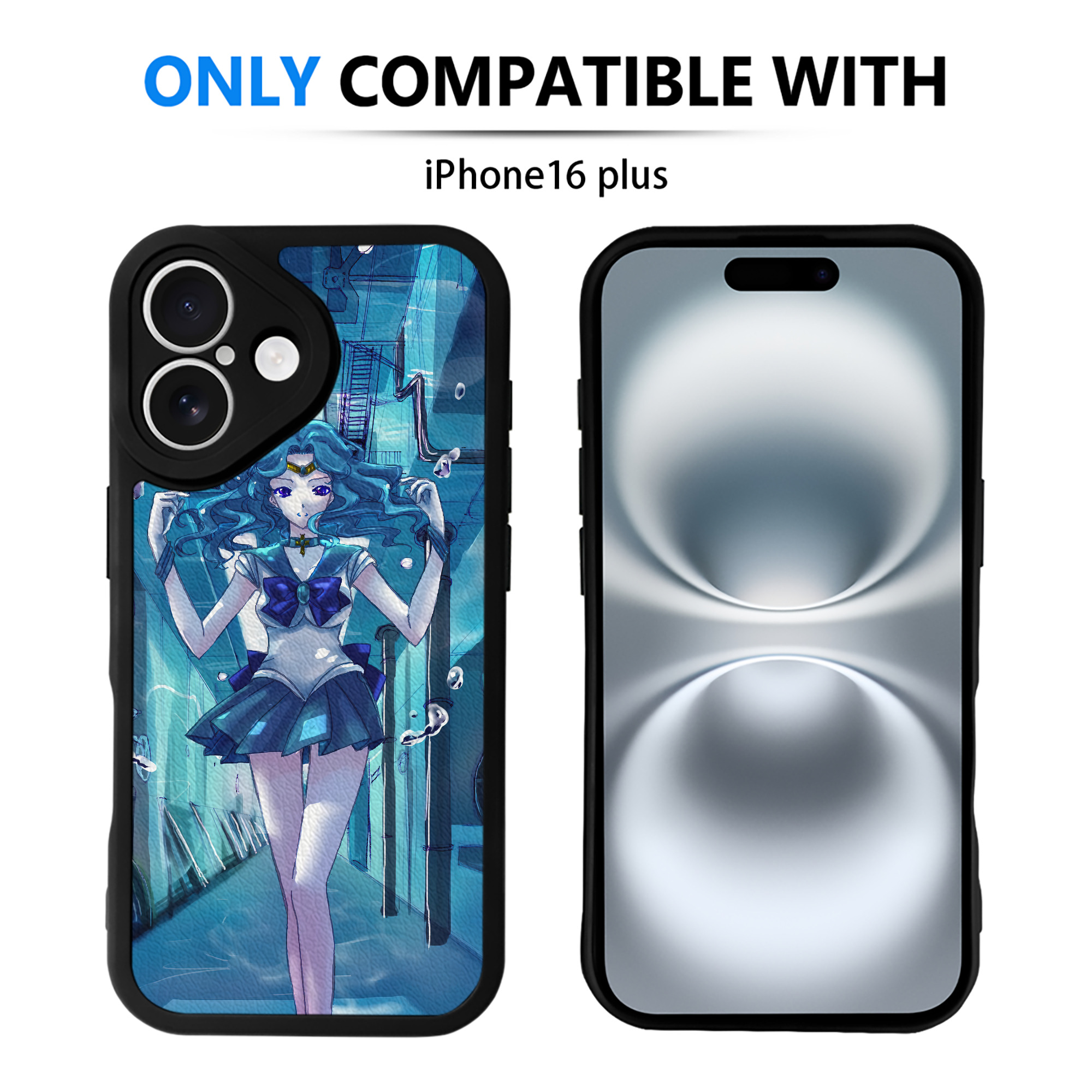 （画像用） 美少女戦士セーラームーン Sailor Moon 【iPhone 16シリーズ対応】シリコンスマホケース（レザー調） 材質：シリコン